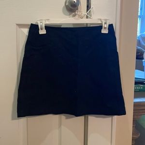 Simple black cordoroy a line skirt